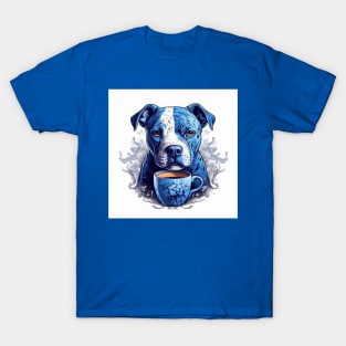 Staffy Enjoys A Tea T-Shirt